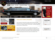 Tablet Screenshot of hunterlimo.com